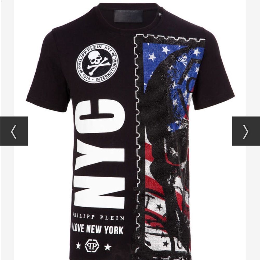 Philipp Plein Black and White Graphic Tee